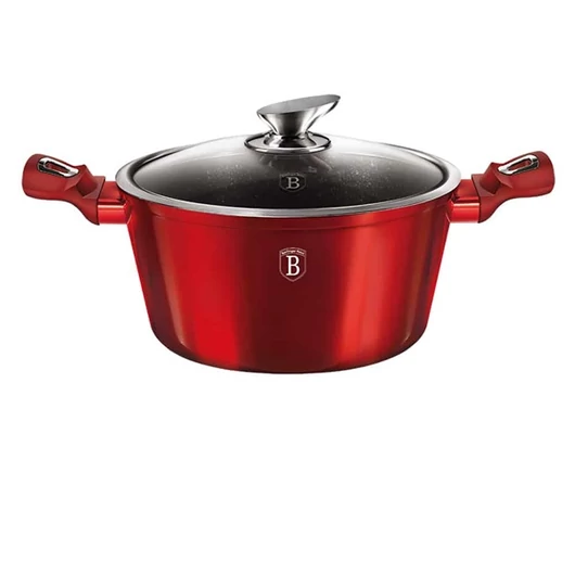 Berlinger Haus BH / 1256N 2,5L Metallic Line Burgundy Edition 20 cm fedővel, burgundi lábas