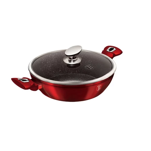 Berlinger Haus BH / 1263N 3,8L 28 cm burgundi alacsony lábas fedővel