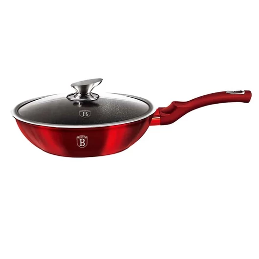 Berlinger Haus BH / 1265N Metallic Line Burgundy Edition 28 cm fedővel, wok