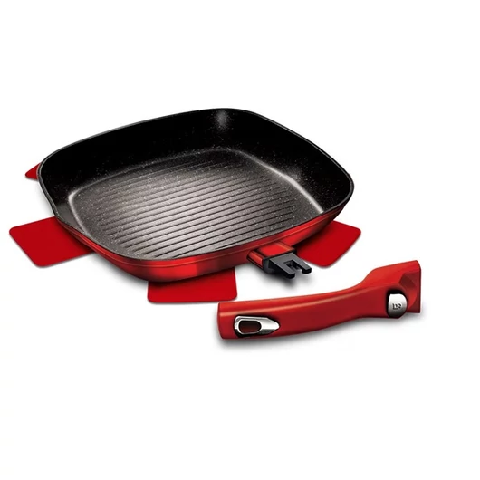 Berlinger Haus BH / 1947PH 28 cm burgundi grill serpenyő levehető nyéllel + karcolásvédő