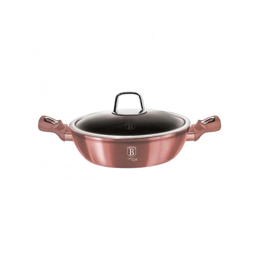 Berlinger Haus BH / 6037 3,8L I-Rose Collection 28 cm fedővel alacsony lábas