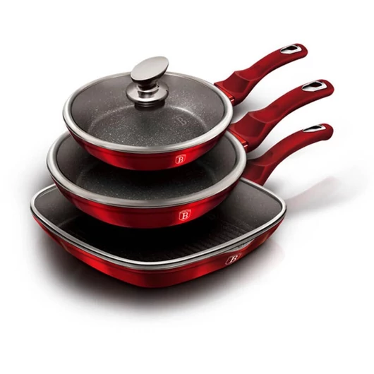 Berlinger Haus BH / 6189 Metallic Line Burgundy Edition 6 részes serpenyő szett