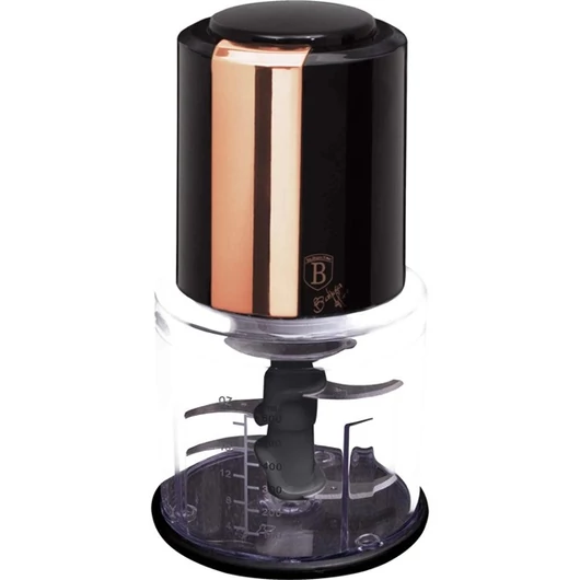 Berlinger Haus BH / 9162A 600 ml 2 az 1-ben fekete- rózsaarany mini chopper aprító