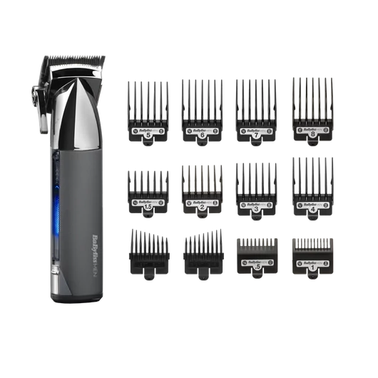 Babyliss E996E Super-X Metal Series, vezetékes / vezeték nélküli hajvágó, szürke