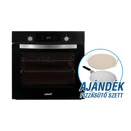 CATA - Beépíthető sütő MDS-8007 BK + Ajándék Pizzasütő szett