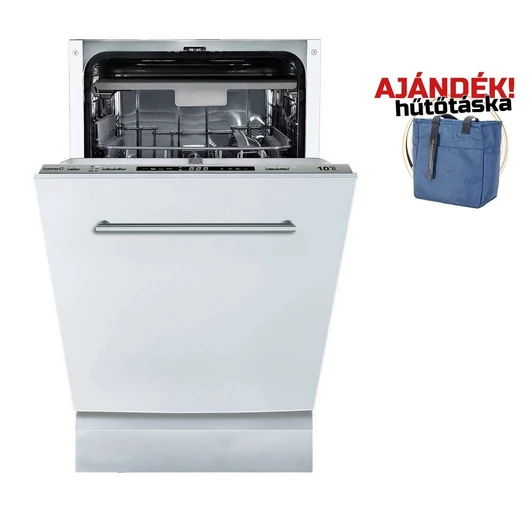 CATA LVI-48010 10 terítékes beépíthető mosogatógép ajándék hűtőtáskával 8 mosogatási programmal