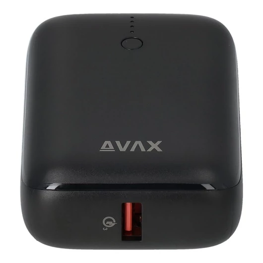 AVAX PB105B MINI 10000mAh Type C / PD 20W + QC 22.5W gyorstöltő fekete power bank