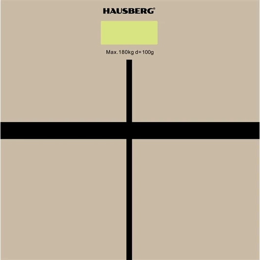 Hausberg HB-6003AB üveg fürdőszobai mérleg bézs