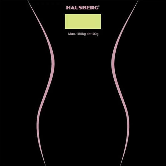 Hausberg HB-6003NG üveg fürdőszobai mérleg fekete