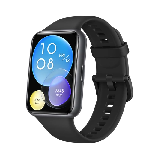 Huawei huawei watch fit 2, midnight black silicone strap