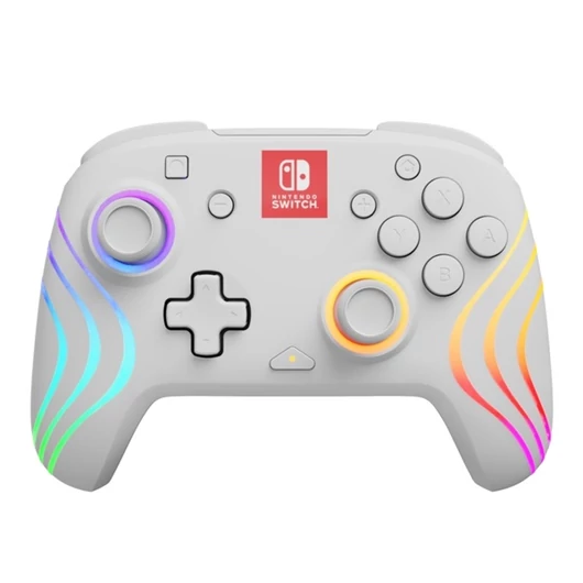 PDP 500-238-WH Afterglow Wave Nintendo Switch / Switch 2 RGB LED Lighting fehér vezeték nélküli kontroller