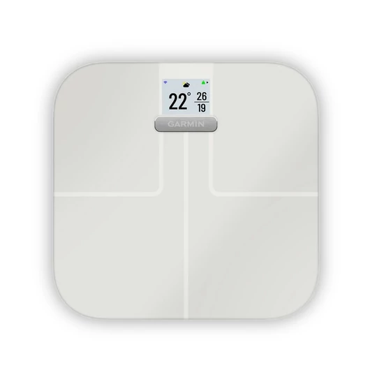 Garmin INDEX S2 okosmérleg fehér színben, BMI kalkulátor, maximális terhelhetőség: 180 kg