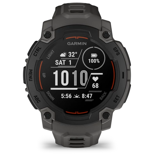 GARMIN instinct e, 45mm. black, grey strap
