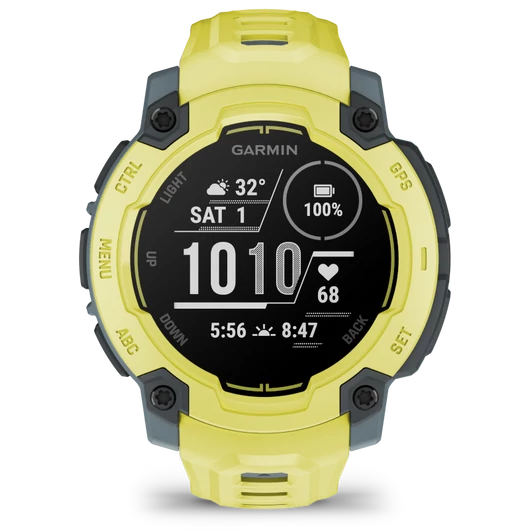 GARMIN instinct e, 45mm. yellow, grey strap