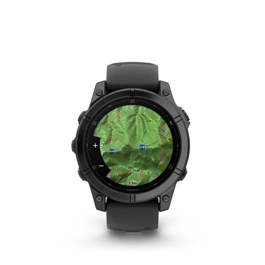 GARMIN fenix e, slate grey steel w/black silicone band, 47 mm