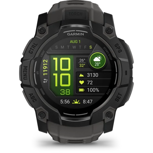 GARMIN instinct 3, 50mm amoled, black, grey strap