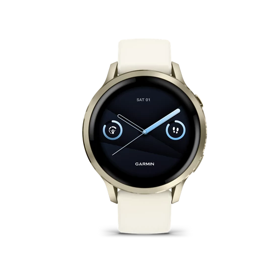 GARMIN venu 4 - 41 mm, lunar gold, ivory silicone band
