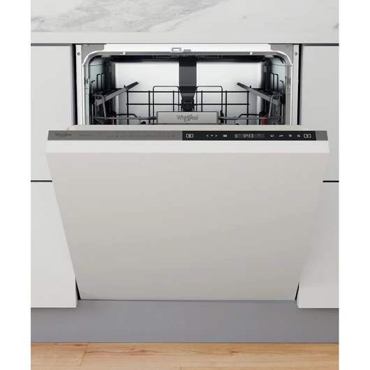 Whirlpool WIP 4T133 PE S beépíthető mosogatógép: fekete szín., normál méretű