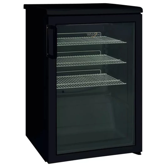 Whirlpool Adn 140 B Üvegajtós Hűtőszekrény, 130 L, Fekete