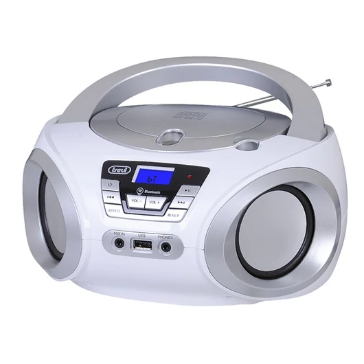 Trevi CMP 544BT hordozható fehér Bluetooth / FM / USB / AUX / CD boombox