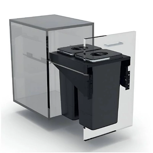 EKOTECH - Beépíthető hulladékgyűjtő FRONT 45 - 2x26 liter