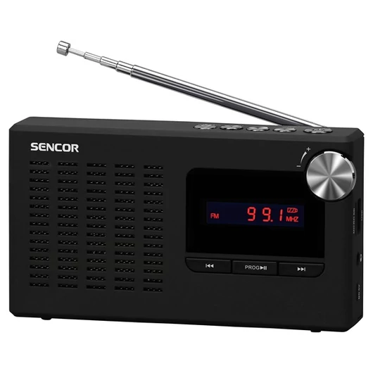 Sencor SRD 2215 USB / SD bemenettel fekete táskarádió