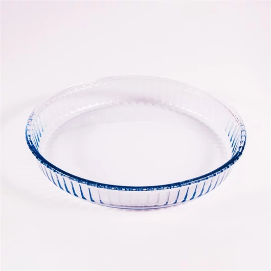 BORCAM kerek bordázott hőálló üvegedény 2.950ml, 319*50mm