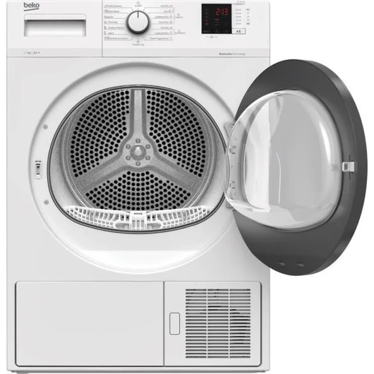 Beko DF7412PA 7kg-os keskeny kivitelű 50,8 cm-es hőszivattyús szárítógép, LCD kijelzővel, gyűrődésgátló programmal