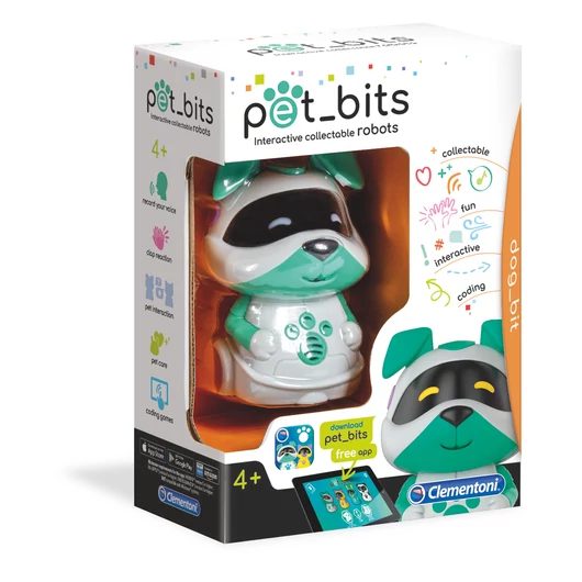 Clementoni Pet Bits Interaktív Robot Kutya