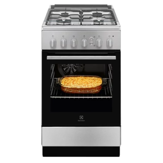 Electrolux LKG504000X kombinált gáztűzhely légkeveréssel, multifunkciós sütővel. Rended meg most nálunk online gyors, országos szállítással, garanciával