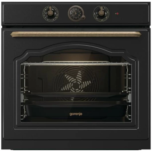 Gorenje BOS67372CLB beépíthető multifunkciós antracit színű sütő 3 év gyártói garanciával gőzfunkcióval