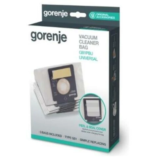 Gorenje GB1PBU -  5 db papír porzsák, bemeneti motorszűrővel