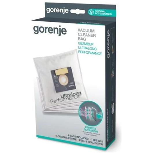 Gorenje GB2MBUP - 4 db mikroszűrős porzsák, bemeneti motorszűrővel