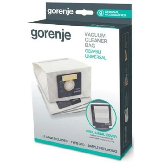 Gorenje GB2PBU - 5db papír porzsák, bemeneti motorszűrővel