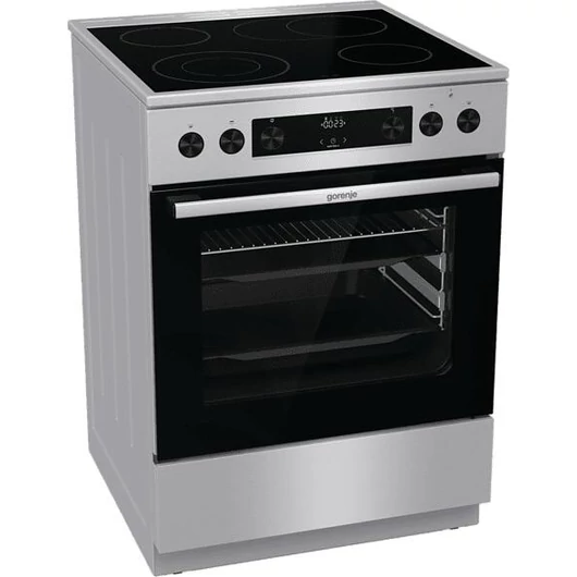Gorenje GECS6C70XPA  60 cm széles kerámialapos villanytűzhely 3 év garanciával gőzfunkcióval