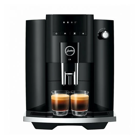 JURA E4 PIANOBLACK automata kávéfőző fekete színben 15 bar nyomással