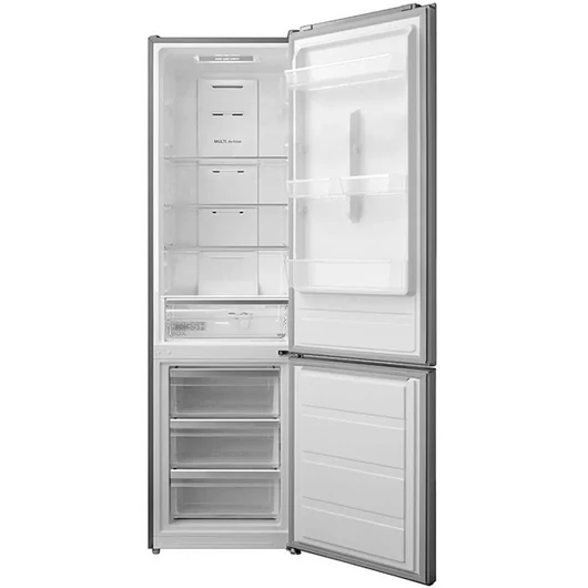Midea MDRB489FGE02O 330 literes alulfagyasztós Inox színű hűtőszekrény