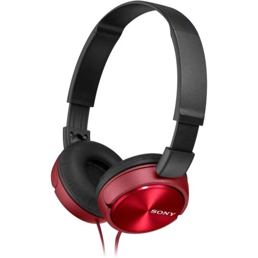 Sony MDR-ZX310R kompakt kialakítású piros színű, összecsukható vezetékes fejhallgató