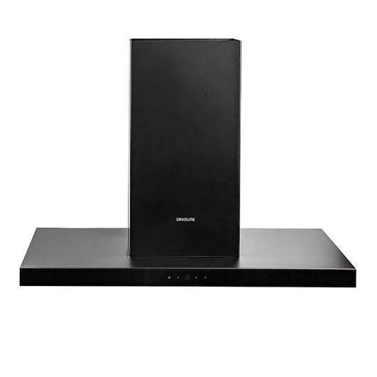 Davoline SQUARE 090 SZIGET páraelszívó fektetett T alak, 90 cm, fekete szín, érintővezérlés, légszállítás  800/744 m3/h