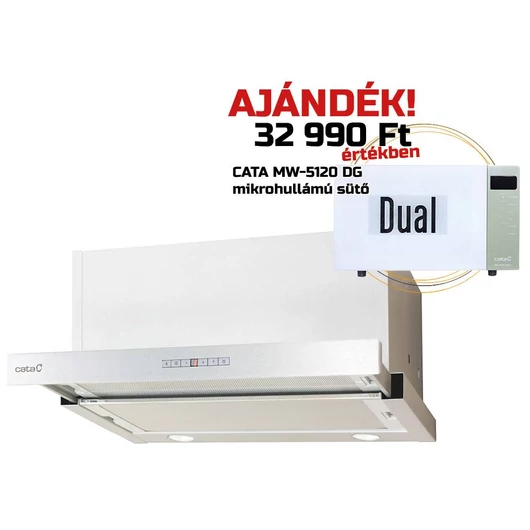 Cata TFH-7600 X teleszkópos páraelszívó + MW-5120 DG blue mikrohullámú sütő egyben