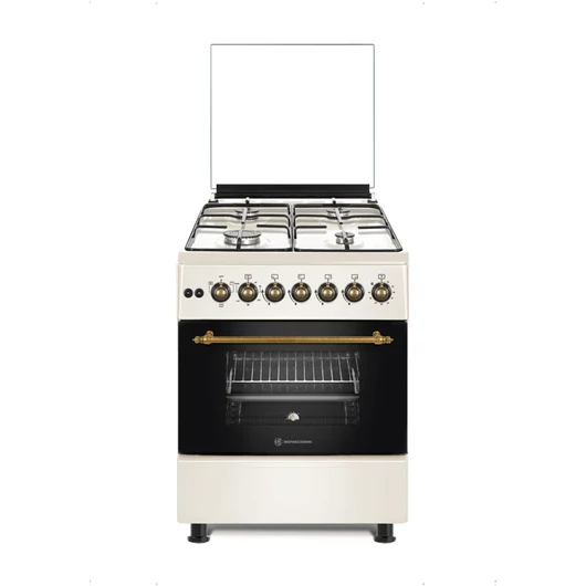 Novacook F6B40EF retro kombinált tűzhely légkeveréssel, felső, alsó-felső, vagy turbó forró levegős sütési lehetőséggel