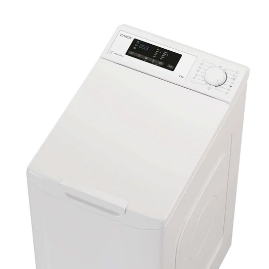 Candy TCA483D2-S 8 kg felültöltős mosógép 1400 fordulatos centrifugával applikációval vezérelhető