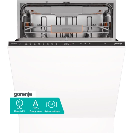 Gorenje GV663A66 16 terítékes teljesen integrált mosogatógép inverter motorral, érintőkijelzővel