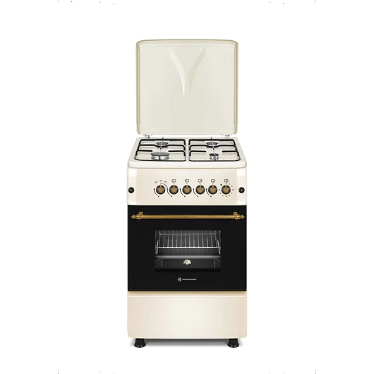 Novacook F5S40G2 Retro bézs színű gáztűzhely gázgrillel