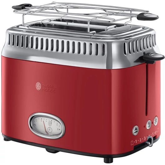 Russell Hobbs 21680-56/RH Retro 2 szeletes piros színű kenyérpirító kivehető morzsatálcával