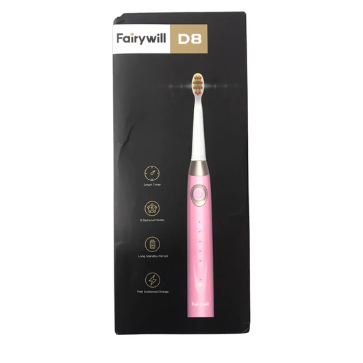 FairyWill FW-508 Szónikus fogkefe tokkal és fejkészlettel (rózsaszín) FW-508 Pink plus