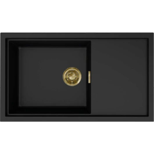 Elleci Sintesi 410 Keratek K86 Black fekete mosogatótálca, munkalapra és szintbe is szerelhető, 20 év garanciával
