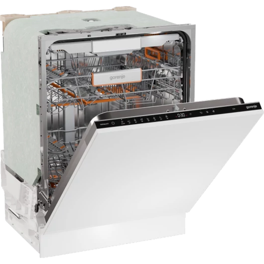 Gorenje GV663B65 16 terítékes teljesen integrált mosogatógép inverter motorral, totalDry szárítás automata ajtónyitással