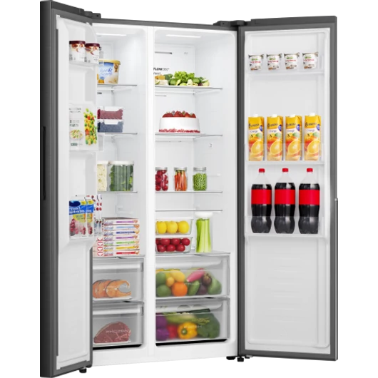 Gorenje NRS917E41BX 544 literes amerikai SideBySide hűtőszekrény NoFrost hűtési rendszerrel, inverteres kompresszorral