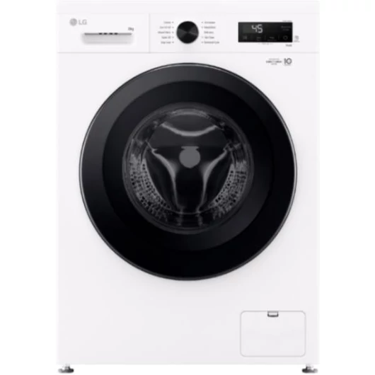 LG F4X1008NWH 8 kg-os elöltöltős mosógép 1400 fordulatos centrifugával,  Inverter DirectDrive motorral